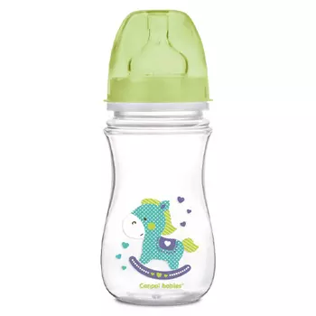 Canpol Бутылочка PP EasyStart с широким горлышком антиколиковая, 240 мл, 3+ Toys, цвет: зеленый (Canpol, Бутылочки)