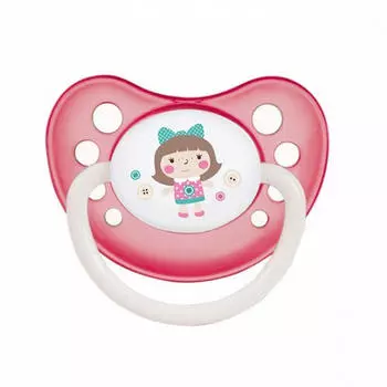 Canpol Пустышка анатомическая силиконовая, 6-18, розовая 1 шт. (Canpol, Toys)