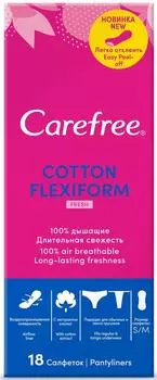 Carefree Ежедневные прокладки FlexiForm, 18 шт (Carefree, На каждый день)