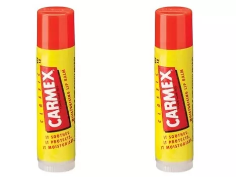 Carmex Набор Бальзам для губ классический 4,25 гр*2 штуки (Carmex, Lip Balm)