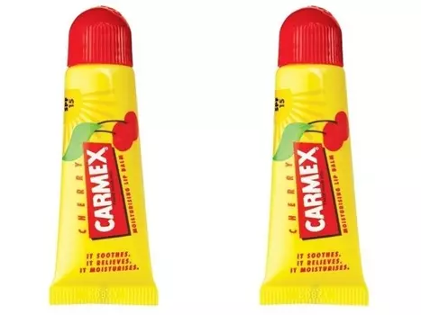 Carmex Набор Бальзам для губ с ароматом вишни с защитой SPF15 10 гр*2 штуки (Carmex, Lip Balm)