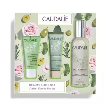 Caudalie Набор с Водой для красоты лица: Вода для красоты лица 100 мл + Очищающий гель для умывания 30 мл + Мгновенная детокс-маска 15 мл (Caudalie, Cleanser &amp; Toners)