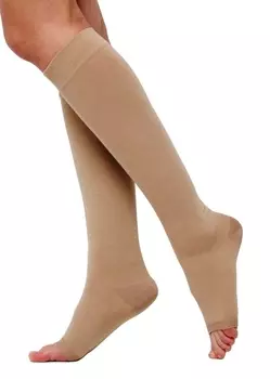 Центр Компресс Гольфы компрессионные с открытым мыском, I класс компрессии, размер 3, кремовые (1 пара) (Центр Компресс, Компрессионные гольфы)