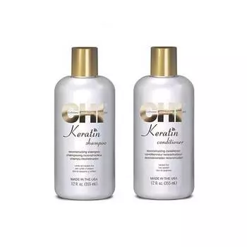 Chi Набор "Кератин": шампунь 355 мл + кондиционер 355 мл (Chi, Наборы)