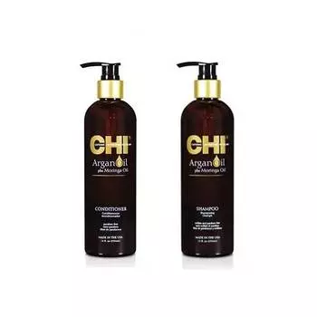 Chi Набор с аргановым маслом: кондиционер 355 мл + шампунь 355 мл (Chi, Наборы)