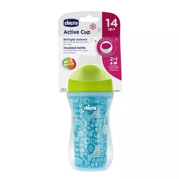 Chicco Чашка-поильник Active Cup (носик ободок) 14+, 266 мл (Chicco, Посуда)