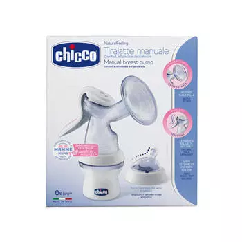 Chicco Молокоотсос ручной с бутылочкой Natural Feeling 1 шт. (Chicco, Аксессуары)