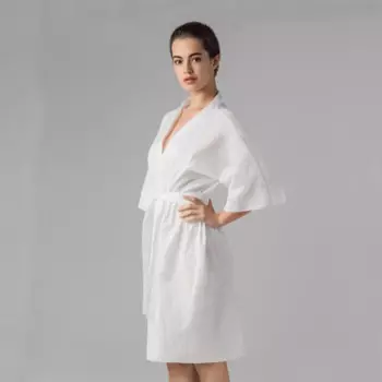 Чистовье Халат "Кимоно"с рукавами Спанлейс Белый 5 штук (Чистовье, Расходные материалы и одежда для процедур)