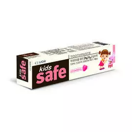 Cj Lion Детская зубная паста со вкусом клубники Kids Safe 3-12 лет, 90 г (Cj Lion, Для полости рта)