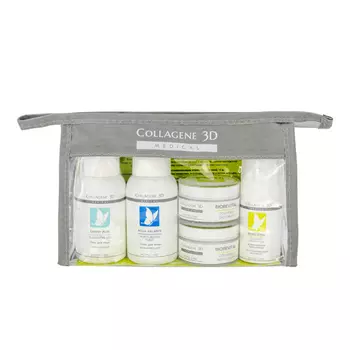 Collagene 3D Набор для лица (крем дневной 15 мл, крем ночной 15 мл, крем-маска 15 мл, гель 50 мл, тоник 50 мл) Travel Kit Biorevital (Collagene 3D, Подарочные наборы)