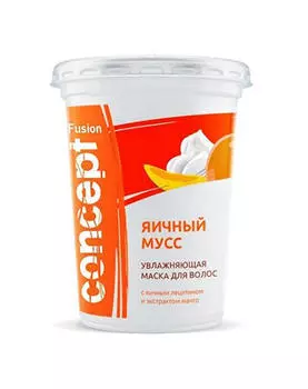 Concept Маска для волос "Яичный мусс" увлажняющая с экстрактом манго, 450 мл (Concept, Fusion)