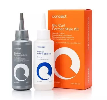Concept Набор для холодной перманентной завивки ослабленных волос "Живой локон"№2, 2 х 100 мл (Concept, Завивка волос)