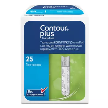 Contour Plus Тест-полоски Контур Плюс N25 (Contour Plus, Plus)