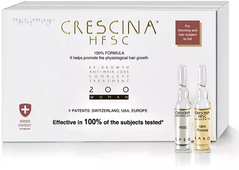 Crescina 200 Комплекс для женщин: лосьон для стимуляции роста волос №20+ лосьон против выпадения волос №20 (Crescina, Crescina 200)