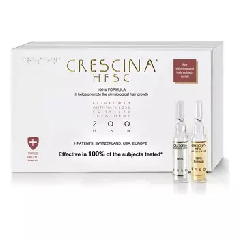 Crescina Crescina 200 Лосьон для стимулирования роста волос для мужчин №20+ лосьон против выпадения волос №20 (Crescina, Crescina 200)