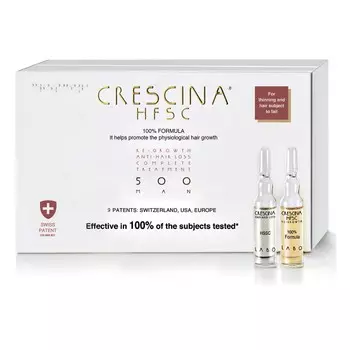 Crescina Комплекс 500 Лосьон для стимулирования роста волос для мужчин №10+ лосьон против выпадения волос №10 (Crescina, Crescina 500)