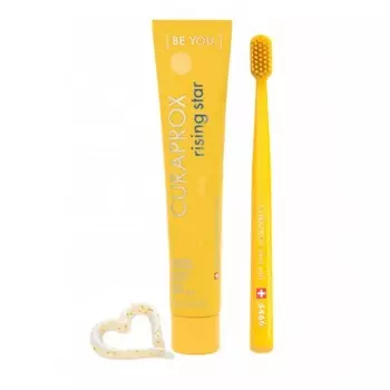 Curaprox Набор: зубная паста"Восходящая звезда" со вкусом грейпфрут-бергамот 90 мл + ультрамягкая зубная щетка 1 шт (Curaprox, Наборы)