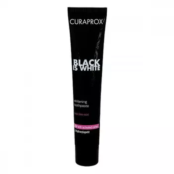 Curaprox Паста зубная Black Is White отбеливающая со вкусом лайма 90 мл (Curaprox, Зубные био-пасты)