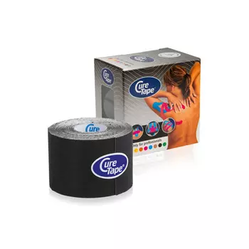 Cure Tape Тейп Classic, хлопок 5 см * 5 м, чёрный (Cure Tape, Classic)