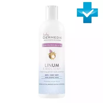 Dermedic Очищающий крем-гель с 1 дня жизни Baby Atopy Prone Skin Cleansing gel for body and hair, 200 мл (Dermedic, Linum Emollient Baby)