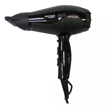 Dewal Pro Фен Spectrum Compact черный, 2100 Вт, ионизация, 2 насадки (Dewal Pro, Фены)