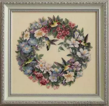 Dimensions 35132-DMS Венок и колибри (Dimensions, Счетный крест)