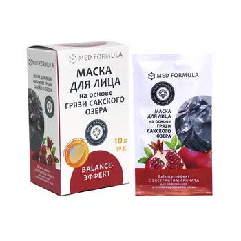 Дом природы Маска для лица на основе грязи Сакского озера Balance-эффект 30 г х 10 шт (Дом природы, Маски на основе грязи Сакского озера)