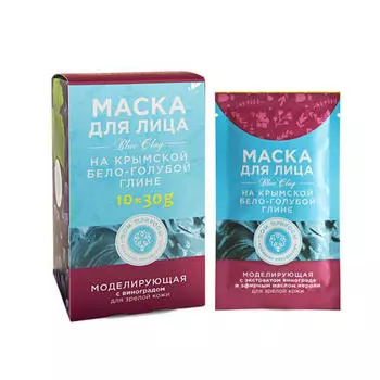 Дом природы Маска на основе крымской бело-голубой глины Моделирующая 30 г х 10 шт (Дом природы, Маски на основе бело-голубой глины)