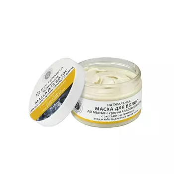 Дом природы Маска "Уход и забота" с грязью Сакского озера с экстрактом ромашки до мытья волос, 250 г (Дом природы, Средства для волос с грязью Сакского озера)