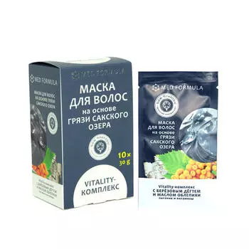 Дом природы Маски для волос на основе грязи Сакского озера Vitality-Комплекс 10 саше по 30 гр (Дом природы, Маски на основе грязи Сакского озера)
