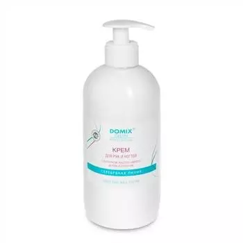 Domix Крем для рук и ногтей с кератином, маслом чайного дерева и коллоидным серебром 500 мл (Domix, Для тела)