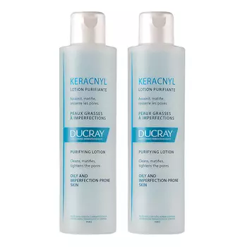 Ducray Комплект "Очищающий лосьон, 2 х 200 мл" (Ducray, Keracnyl)