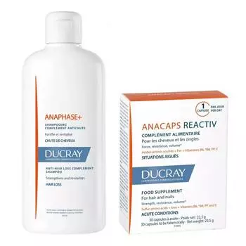 Ducray Набор для волос: БАД № 30 + шампунь 400 мл (Ducray, Anaphase+)