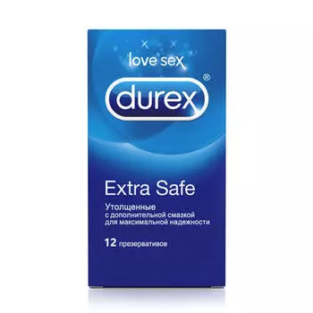 Durex Дюрекс презервативы extra safe №12 (Durex, Презервативы)