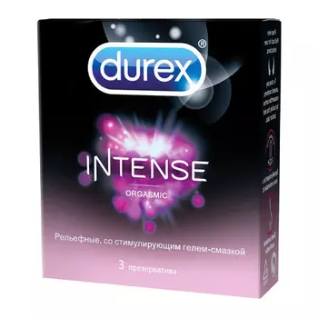 Durex Презервативы Intense Orgasmic рельефные №3 (Durex, Презервативы)