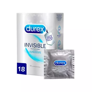 Durex Презервативы Invisible ультратонкие, 18 шт (Durex, Презервативы)