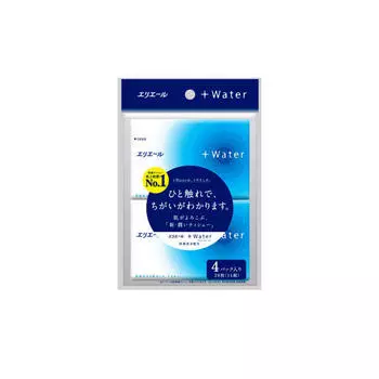 Elleair Салфетки бумажные +Water, 14 шт (Elleair, Lotion Tissue)