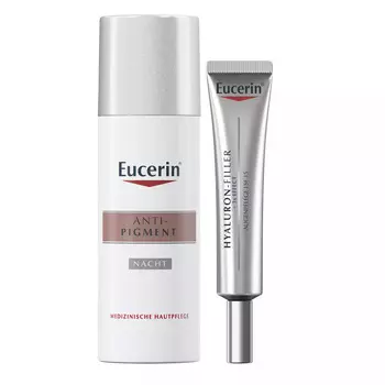 Eucerin Набор для базового ухода: крем для кожи вокруг глаз 15 мл + ночной крем 50 мл (Eucerin, Anti-Pigment)