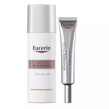 Eucerin Набор для ежедневного ухода: крем для кожи вокруг глаз 15 мл + дневной крем 50 мл (Eucerin, Anti-Pigment)