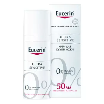 Eucerin Успокаивающий крем для чувствительной сухой кожи, 50 мл (Eucerin, UltraSensitive &amp; AntiRedness)