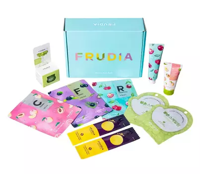 Frudia Набор «Фруктовое удовольствие» (маска для лица 3 шт х 20 мл + маска для лица 2 шт х 5 мл + диски 2 шт х 3 мл + крем для рук 30 г + крем для лица 10 г + пенка-моти 30 г) (Frudia, Контроль себорегуляции)