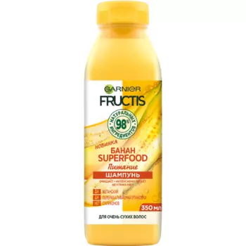 Garnier Шампунь для питания волос SuperFood "Банан", 350 мл (Garnier, Fructis)