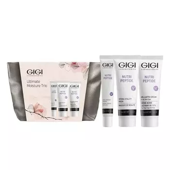 GiGi Набор для увлажнения кожи: крем для век 20 мл + маска 50 мл + крем с молочной кислотой 50 мл (GiGi, Nutri-Peptide)