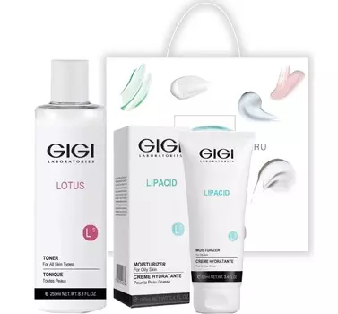 GiGi Подарочный набор GiGi: крем увлажняющий 100 мл + тоник 250 мл (GiGi, Lotus Beauty)
