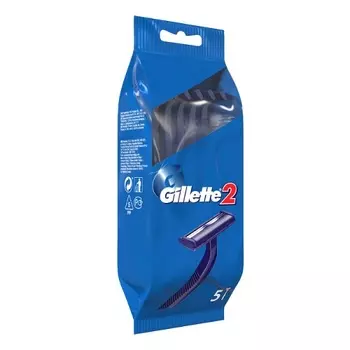 Gillette GILLETTE 2 бритвы одноразовые №5 (Gillette, Мужские бритвы)