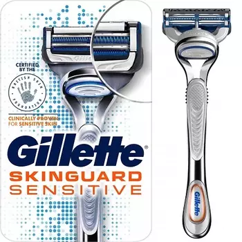 Gillette Skinguard sensitive бритва безопасная со сменной кассетой N1 1 шт (Gillette, Бритвы и лезвия)