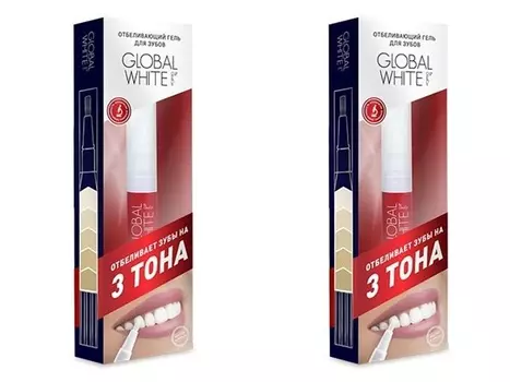 Global White Набор Отбеливающий гель 6%, 5 мл*2 штуки (Global White, Отбеливание)
