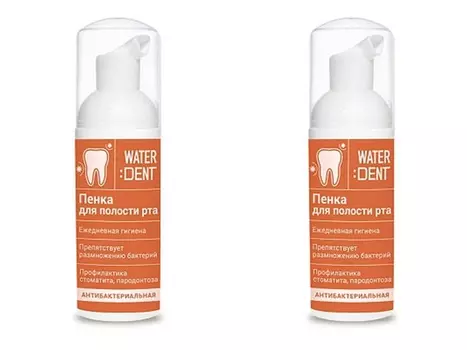 Waterdent Набор Пенка антибактериальная с экстрактом ромашки и шалфея, 50 мл*2 штуки (Waterdent, Спреи и пенки)