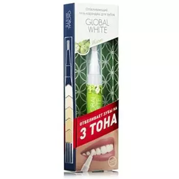 Global white Отбеливающий карандаш-апликатор со вкусом яблока 5 мл (Global white, Отбеливающие системы)