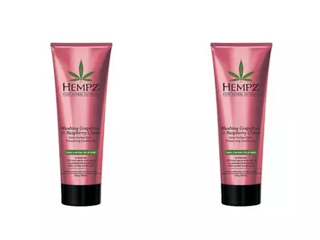 Hempz Набор Кондиционер растительный для сохранения цвета и блеска окрашенных волос 265 мл*2 штуки (Hempz, Грейпфрут и малина)